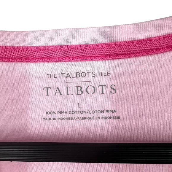 NEW NWT Talbots Sz Large (Snug Fit) The Talbots Tee Pink Blouse Shirt Top Mature - Picture 5 of 6